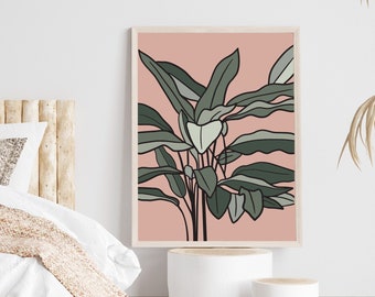 Botanical Leaf Print Leaf Print Wall Art Botanical Print Plant Wall Art Original Artwork Botanical Wall Art Plant Print Digital Print Floral