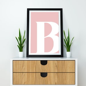B Initial Artwork B Print Letter B Single Letter Print Name Initial Modern Wall Art Initial Print Nursery Letter Wall Art Letter Art