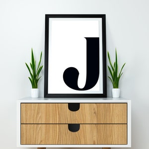J Initial Artwork J Print Letter J J Poster Single Letter Print Name Initial Initial Print Printable Art Letter Art Wall Art Print