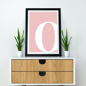 O Initial Artwork O Print Letter O Single Letter Print Name Initial Modern Wall Art Letter Artwork Initial Print Printable Art