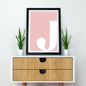 J Initial Artwork J Print Letter J Single Letter Print Name Initial Home Decor Initial Print Printable Art Letter Art Wall Art
