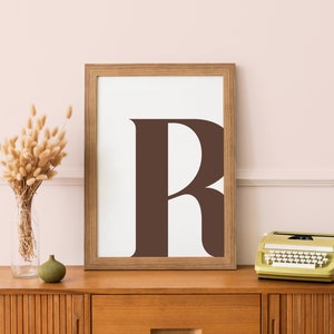 Custom Letter Artwork Choose font and colours Single Letter Print Personalised Letter Initial Letters Posters Initial Print Letter Art