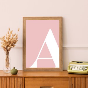 A Initial Artwork A Print Letter A Letter Prints Initial Print Nursery Art Letter Art Single Letter Print Name Initial Retro Print