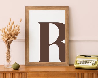 Custom Letter Artwork Choose font and colours Single Letter Print Personalised Letter Initial Letters Posters Initial Print Letter Art