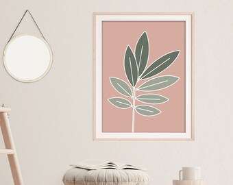 Leaf Print Wall Art Botanical Print Plant Wall Art Botanical Leaf Print Original Artwork Botanical Wall Art Plant Print Digital Print Floral