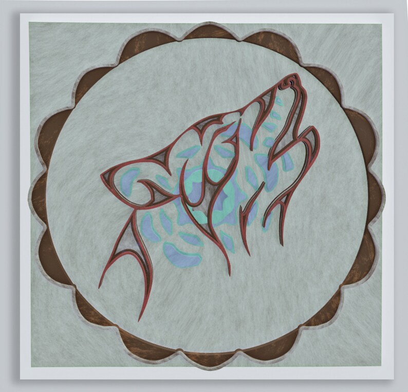 Download Multilayer Wolf Mandala Svg Files Swg Png Cdr Dxf Dwg Etsy