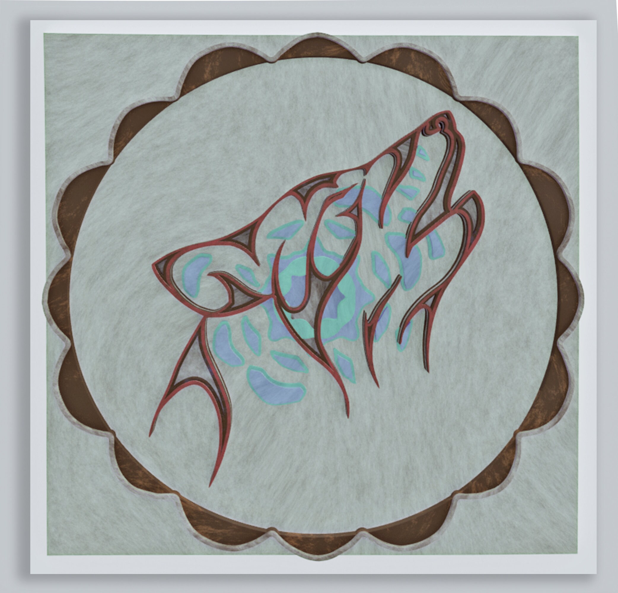Free Free 246 Layered Wolf Mandala SVG PNG EPS DXF File