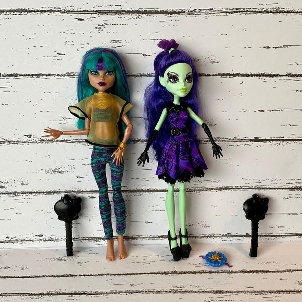 Monster High Doll, Amanita Nightshade, Nefera de Nile, Scream and Sugar, Amanita Monster High, Nefera Monster High, Rare Monster High*Flawed