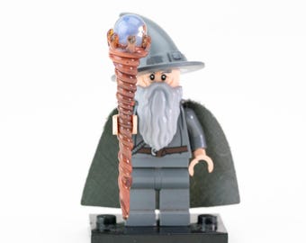 2-Pack Minifigure Glass Wizard Staff