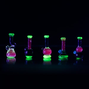 5-Piece Trippy Neon Minifigure Glass Replica Beaker Set
