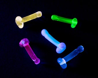 5-Piece Minifigure Glass UV and Glow in the Dark Diddlers