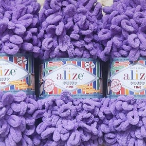 Hilo de bucle suave para tejer a mano, Alize Puffy Fine, sin agujas, para mantas de bebé