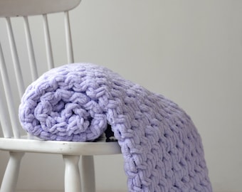 Manta grossa feita à mão, fio macio e hipoalergênico, decoração hygge, capa xadrez estilo berçário, decoração para sala de estar com tema moderno.
