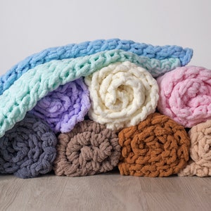 Chunky Blanket, Hygge Home Decor, bulky Blanket, Baby blanket, Home Decor, blanket, puffy blanket, interior blanket, Handmade baby blanket