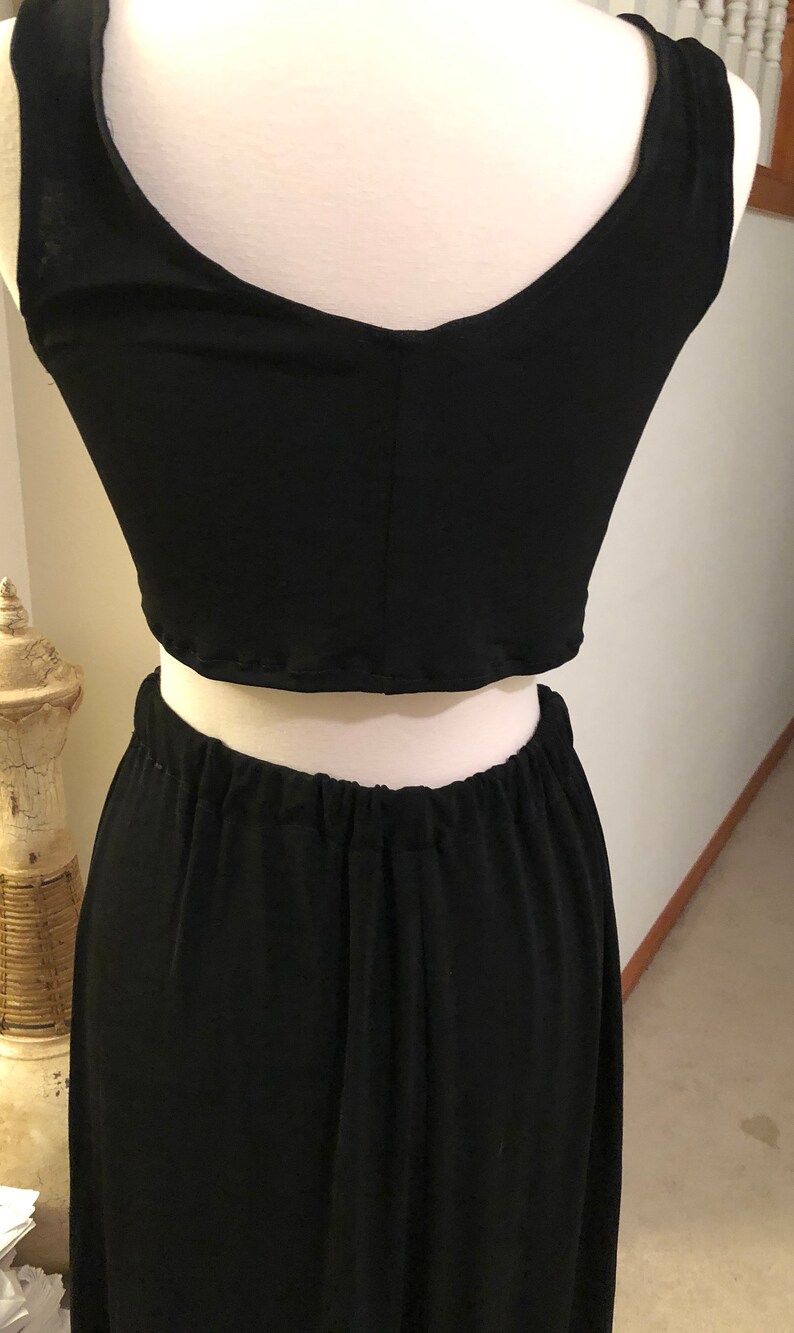 Black 2 piece skirt set