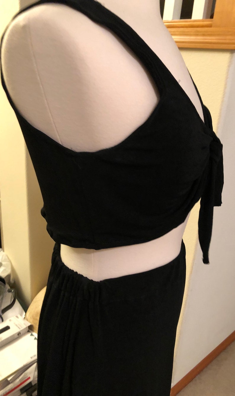 Black 2 piece skirt set