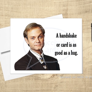 "Lustige Niles ""Handshake so gut wie eine Umarmung" Karte, Denken an Sie, alles Gute zum Geburtstagkarte * Begrenzte Zeit: KOSTENLOSE Postkarte zu Ihrem Kauf."