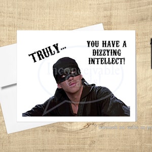 Prinses "You Have a Dizzying Intellect"-kaart, Thinking of You, Any Occasion, jaren 80, * Tijdelijk: GRATIS ansichtkaart bij in aanmerking komende aankoop