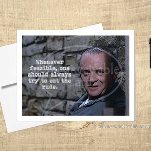 Hannibal Lecter Lustig Eat Rude Menschen All-Occasion Karte