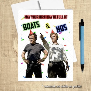 Step Bros Birthday Card, Boats and Hos, Funny Birthday Card, Comedy Gift for Him, Best Friends Birthday Card, BFF Birthday Greeting