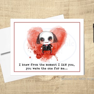 90s Horror Movie Valentines Day/Love Card