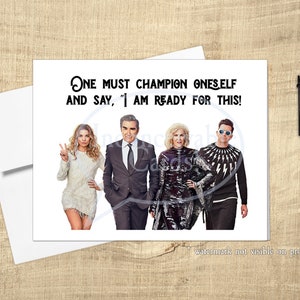 Grappig: "Je moet jezelf verdedigen!" Card, Sc!tt's Creek, Thinking of You, Support Card,*Tijdsduur: gratis ansichtkaart bij aankoop die in aanmerking komt.