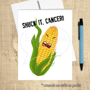 Carte shuck it cancer drôle, carte de soutien contre le cancer, carte de rétablissement drôle, cadeau de survivant du cancer, carte de rétablissement grossier, le cancer suce, baise le cancer