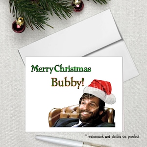 Grappige "Merry Xmas Bubby!" Kerstkaart *Tijd beperkt: GRATIS ansichtkaart bij in aanmerking komende aankoop