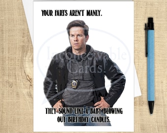 Other Guys Manly Farts Card, Funny Card for him, Card for boyfriend, husband, father, Any Occasion, Birthday Card, Anniversary Card