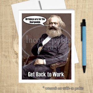 Carte Joyeux anniversaire Karl Marx - communisme