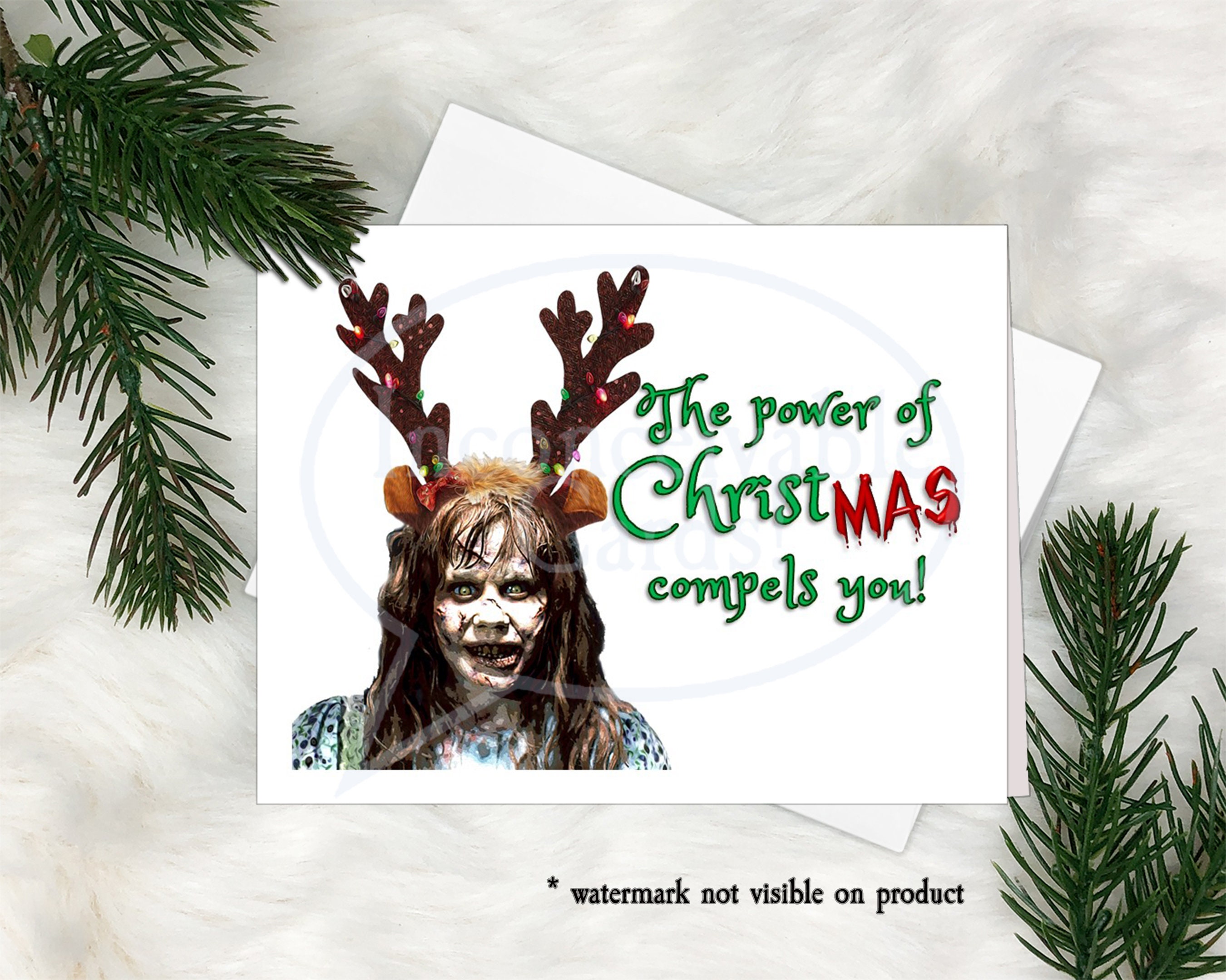 Exorcism Merry Christmas - Holiday Card - Etsy