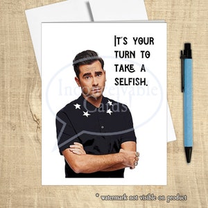 Grappig "Your Turn to Take a Selfish"-wenskaart: ondersteuningskaart, elke gelegenheid * Tijdelijk: GRATIS ansichtkaart bij in aanmerking komende aankoop