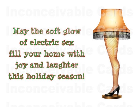 Christmas Story Leg Lamp Christmas Card Etsy UK
