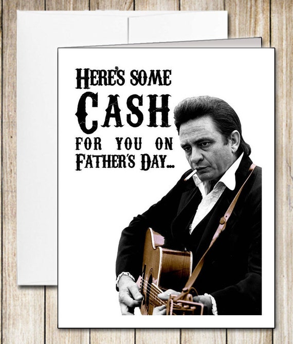 Johnny Cash Father's Day Card Etsy