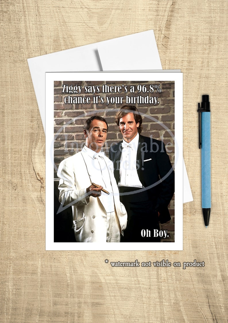 Happy Birthday Sci-Fi Quantum Leap, syfy birthday card, sci-fi card, card for him, Scott Bakula image 1