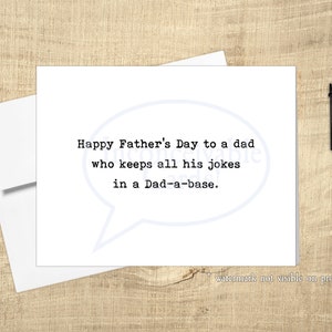 Funny Father&#39;s Day Card for Dad, Dad Joke, Funny Card for Dad, Dad A Base joke, Happy Father&#39;s Day Dad