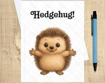 Hedgehog Hug Card – Encouragement, Thinking of You