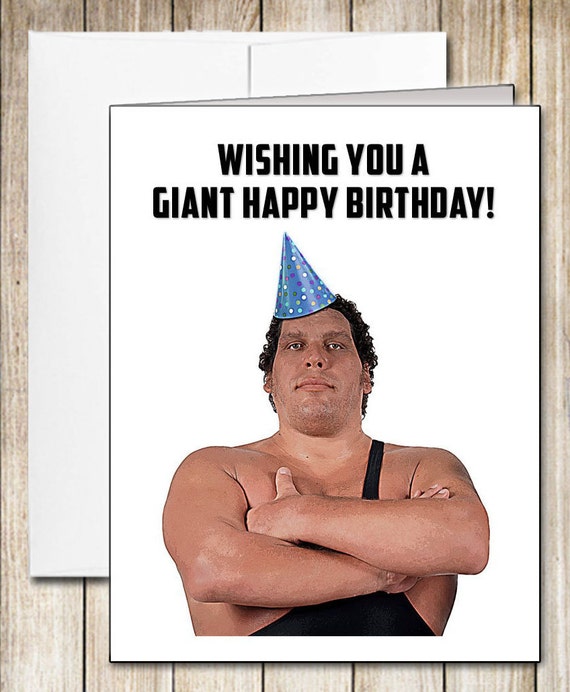 Pro Wrestling Giant Birthday Card 80s Cult Classic - Etsy