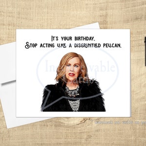 Divertente biglietto di auguri di compleanno "Pellicano scontento" di Moira, *Per un periodo limitato: cartolina gratuita con acquisto idoneo.