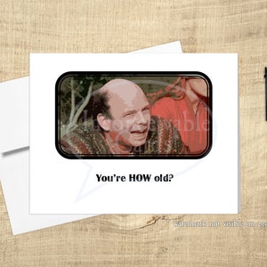 Vizzini « Vous avez quel âge ? Inconcevable ! Carte d'anniversaire, film des années 80 *Durée limitée : carte postale GRATUITE avec achat admissible