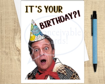 Funny Birthday Card, Three's Co, Mr. Furley, Funny Classic TV