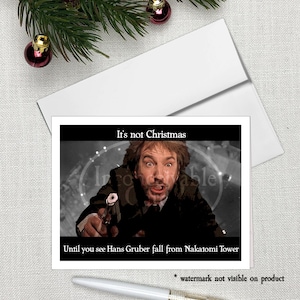 Gruber kerstkaart "Not Xmas Until Gruber Falls" GRAPPIG! *Tijd beperkt: GRATIS ansichtkaart bij in aanmerking komende aankoop