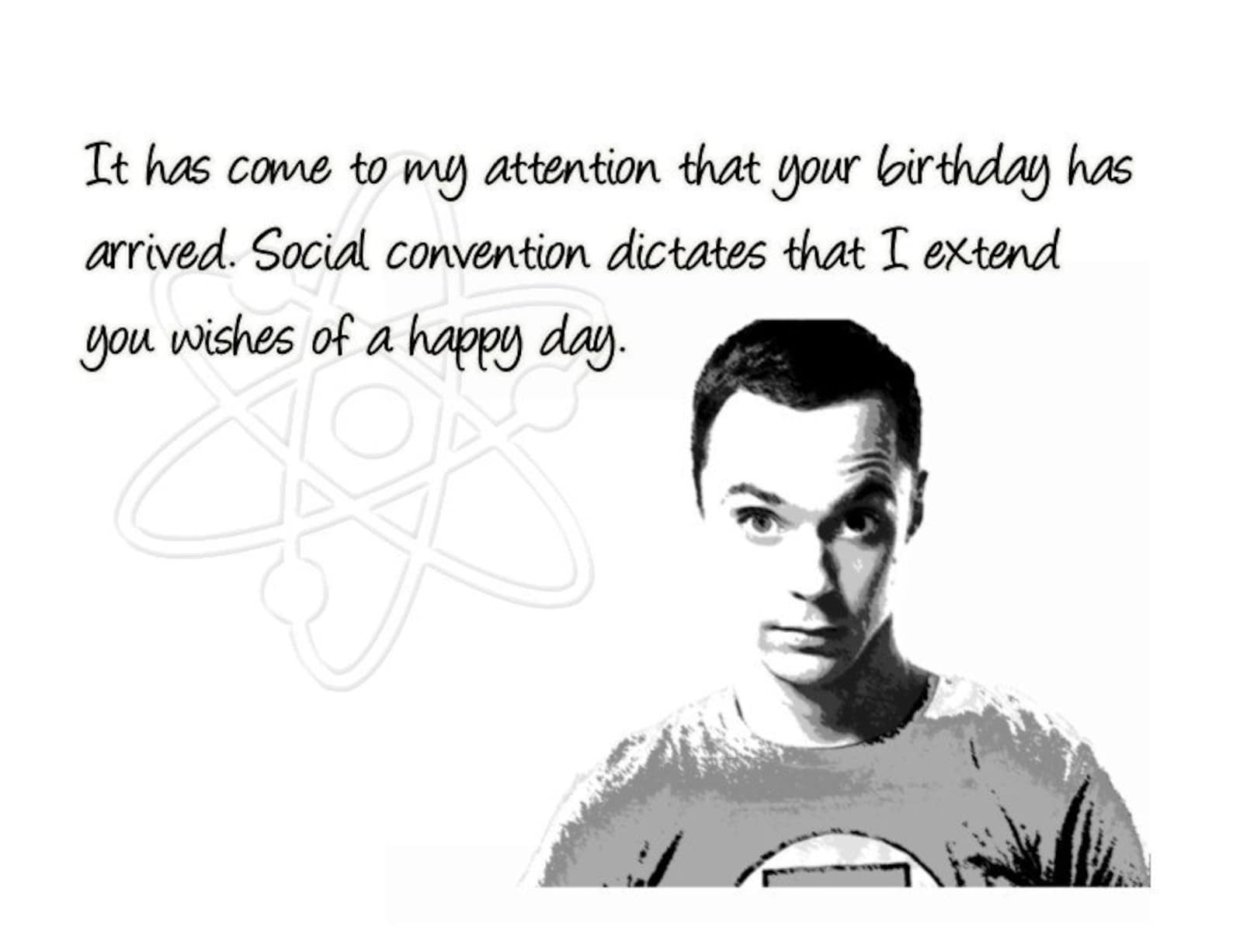 Big Bang Theory Happy Birthday Card Etsy