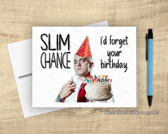 Rapper Funny Birthday Card, Rapper Birthday Card, Rap Birthday Card, Pop Culture Card