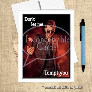 Ángel y diablo tentador tarjeta de felicitación- Divertido - Humorístico
