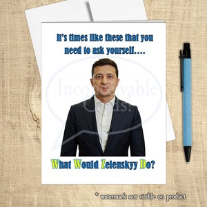 Ucrania Zelensky - Pensando en ti - Siéntete mejor - Tarjeta para cualquier ocasión
