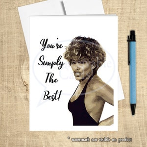 Tina Turner - Einfach die Beste Lustige Geburtstagskarte, Gute Besserung, Jeden Anlass