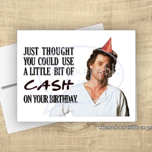 Tarjeta de cumpleaños divertida en efectivo, cumpleaños de tango y efectivo, películas divertidas de amigos de los 80