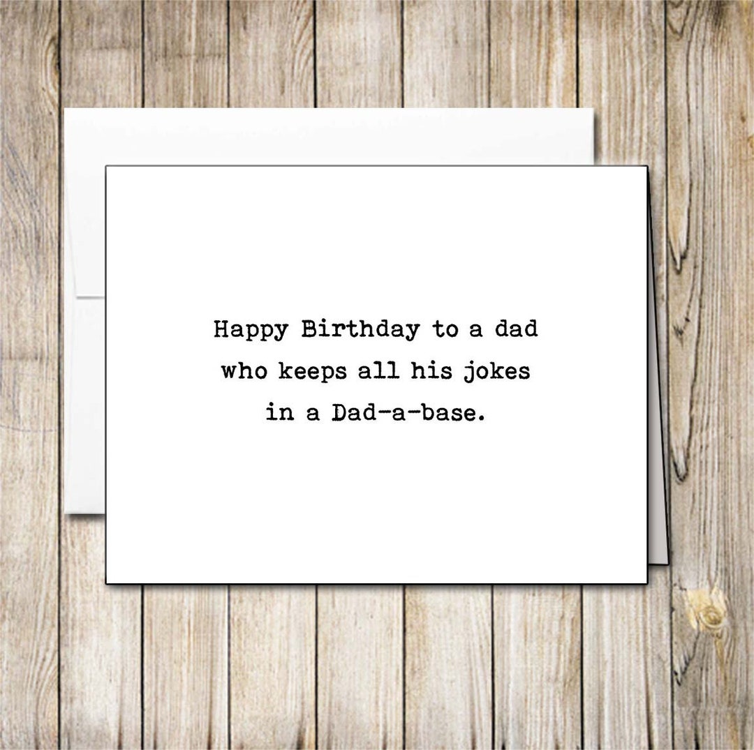 Funny Birthday Card for Dad, Dad Joke, Funny Card for Dad, Dad A Base Joke, Happy Birthday Dad