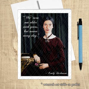 Emily Dickenson-verjaardagskaart "We worden niet ouder met de jaren"